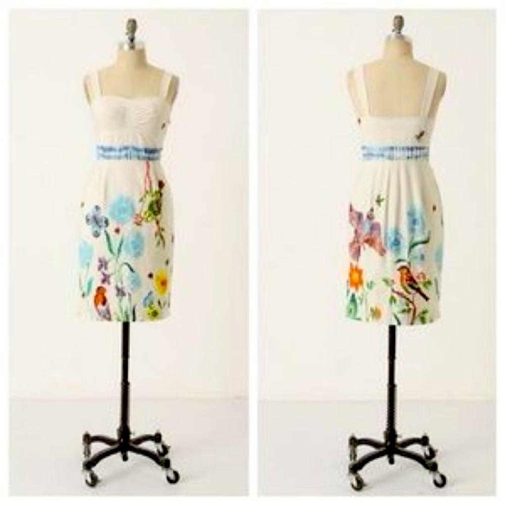 Floral Print White Dress